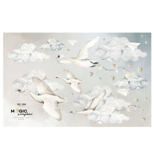 Sticker mural - L - Cygnes