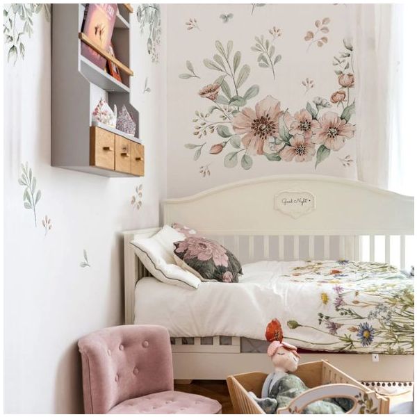 Wallstickers - L - Meadow Flowers Pastel
