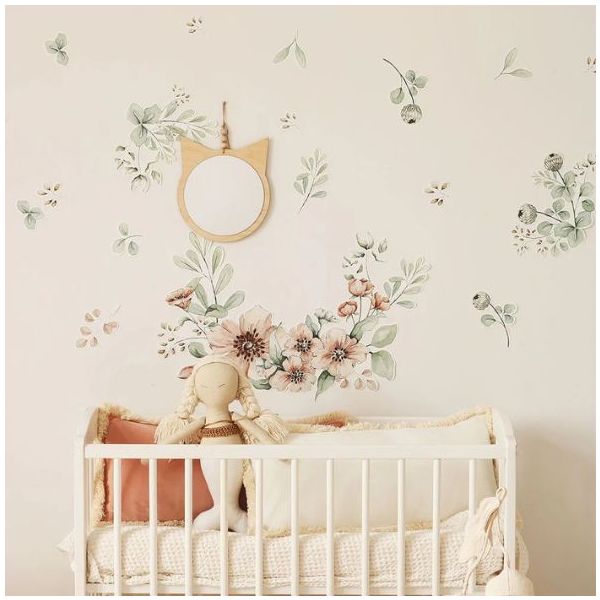 Wallstickers - S - Meadow Flowers Pastel