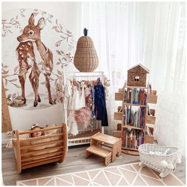 Sticker mural rond - Faon