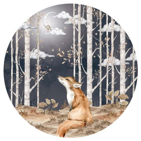 Round Wallsticker - Fox