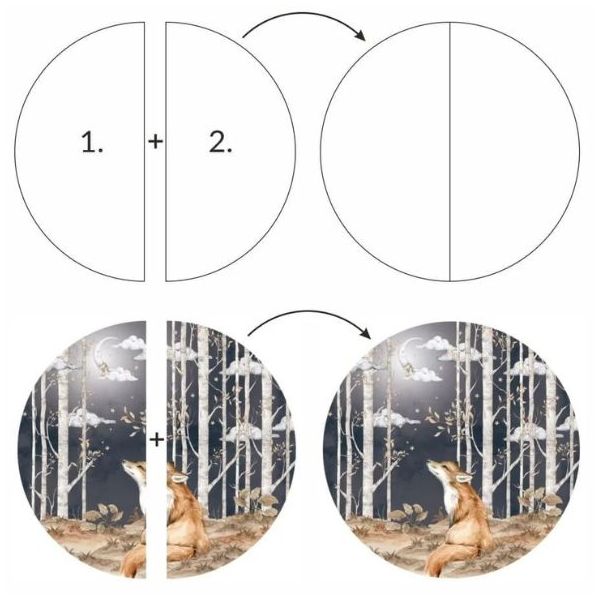 Round Wallsticker - Fox