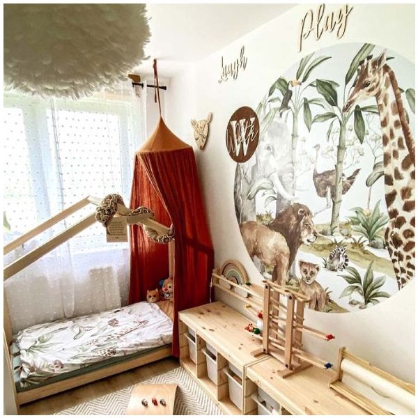 Round Wallsticker - Savanna World
