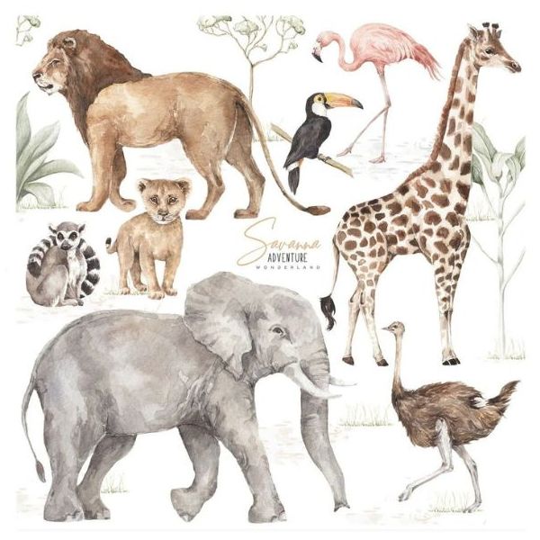 Wallstickers - L - Savanna Wonderland