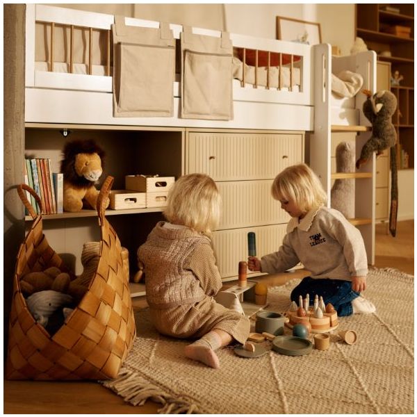 Saga Dresser - 3 Drawers - Grooves Oat / Oak