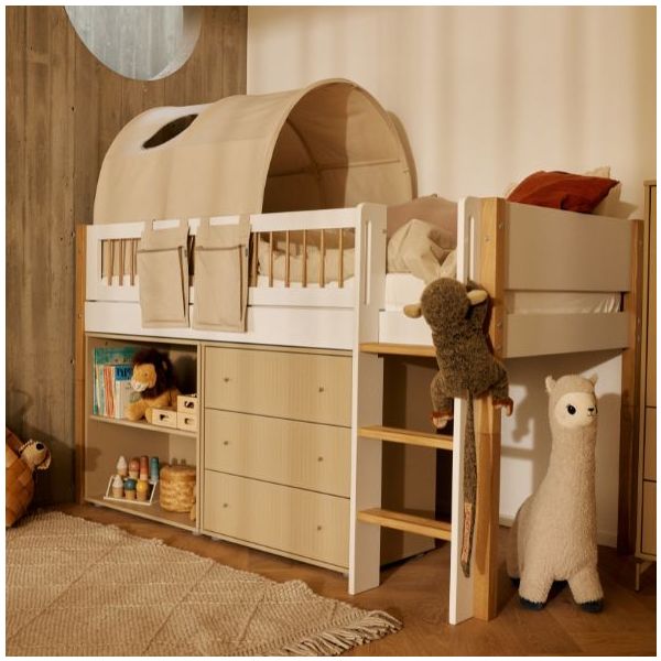 Saga Dresser - 3 Drawers - Grooves Oat / Oat