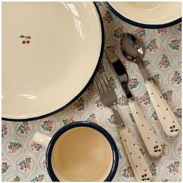 Set de couverts - Pois Bleu Marine