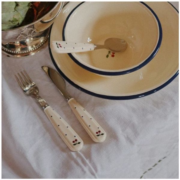 Set de couverts - Pois Bleu Marine