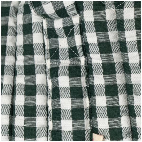 Couffin de poupée - Carreaux Vert