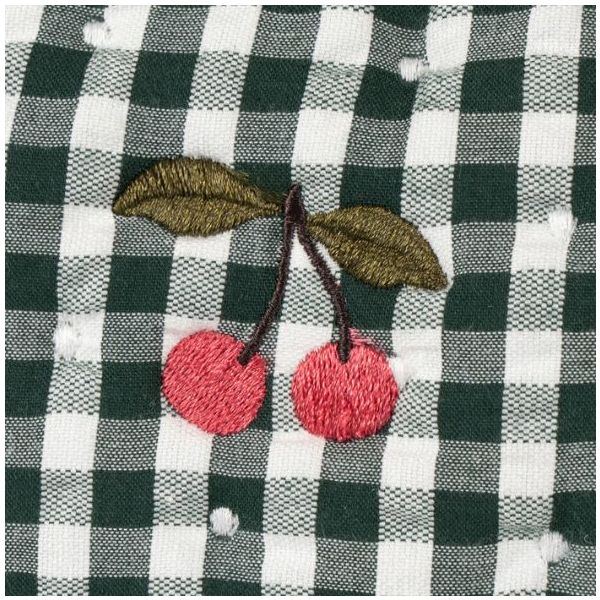 Sac à langer pour poupée - Carreaux Vert