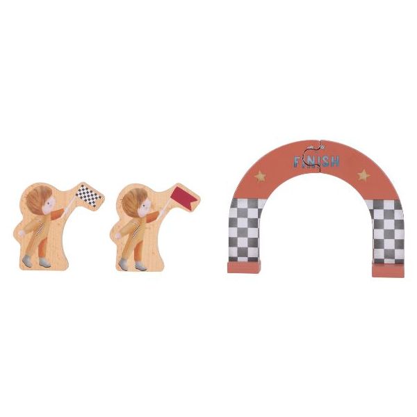 Circuit de voitures de course en bois