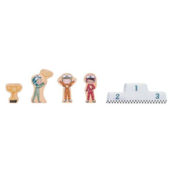 Circuit de voitures de course en bois