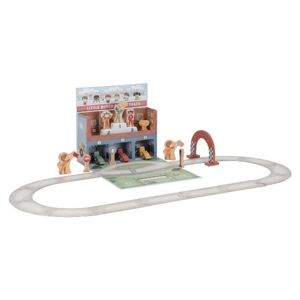 Circuit de voitures de course en bois