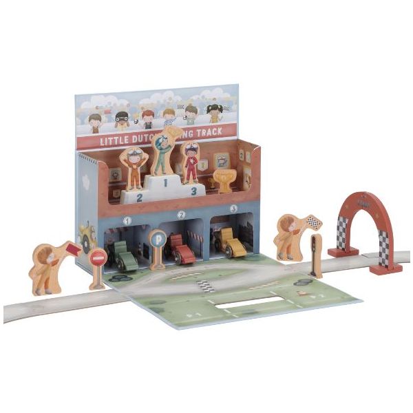 Circuit de voitures de course en bois