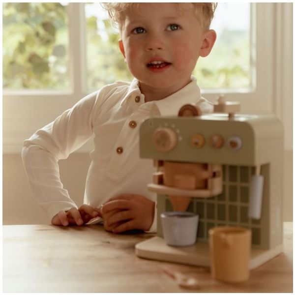Wooden Coffee Machine - Green