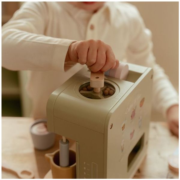Wooden Coffee Machine - Green