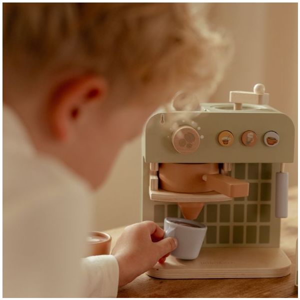 Wooden Coffee Machine - Green