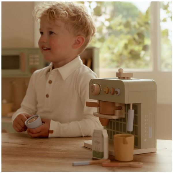 Wooden Coffee Machine - Green
