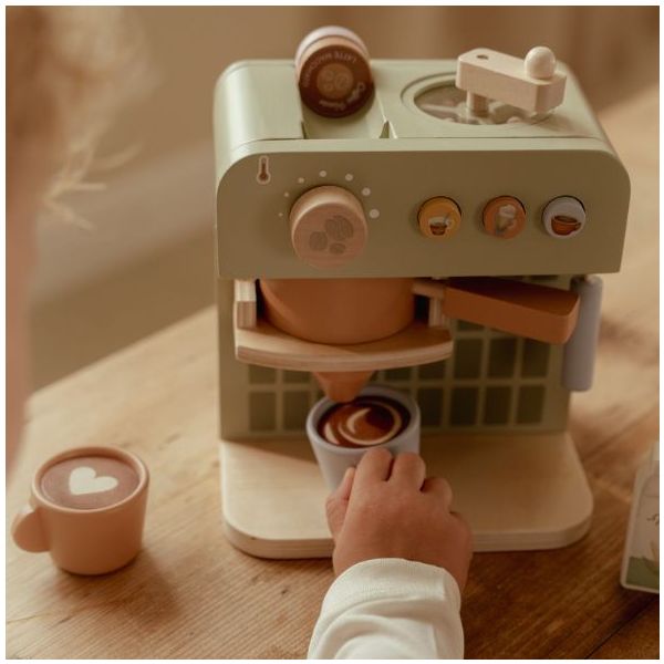 Wooden Coffee Machine - Green