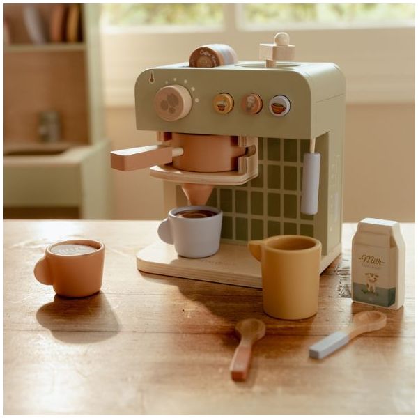 Wooden Coffee Machine - Green