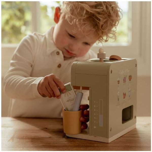 Wooden Coffee Machine - Green