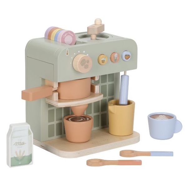 Wooden Coffee Machine - Green