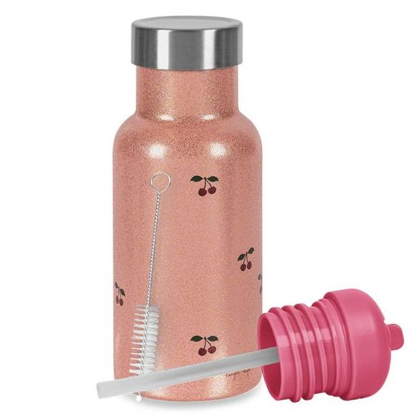 Gourde en métal - Cerises Paillettes
