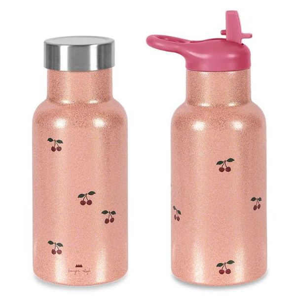 Gourde en métal - Cerises Paillettes