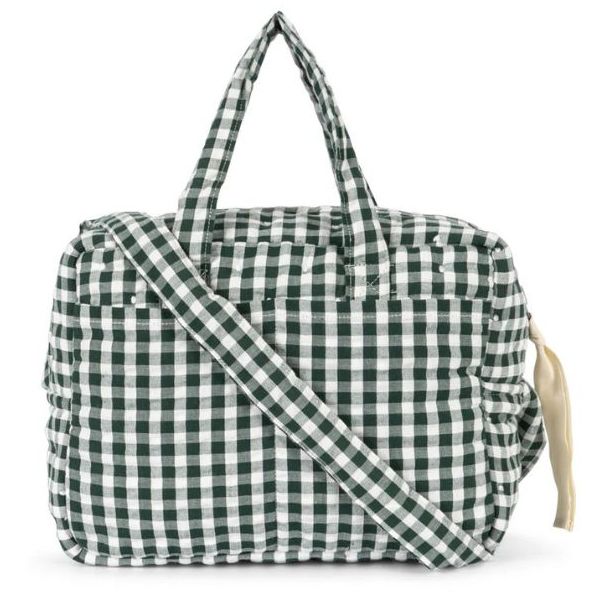 Sac à langer pour poupée - Carreaux Vert