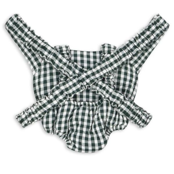 Porte-poupée - Carreaux Vert