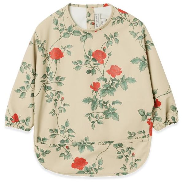 Long-Sleeved Bib - Roses