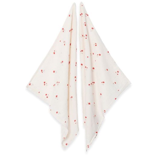 Set of 2 Muslin Cloth - Poppy