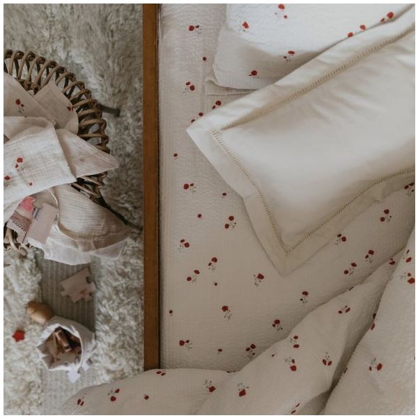 Drap housse Coton Gaufré 90 x 200 - Poppy