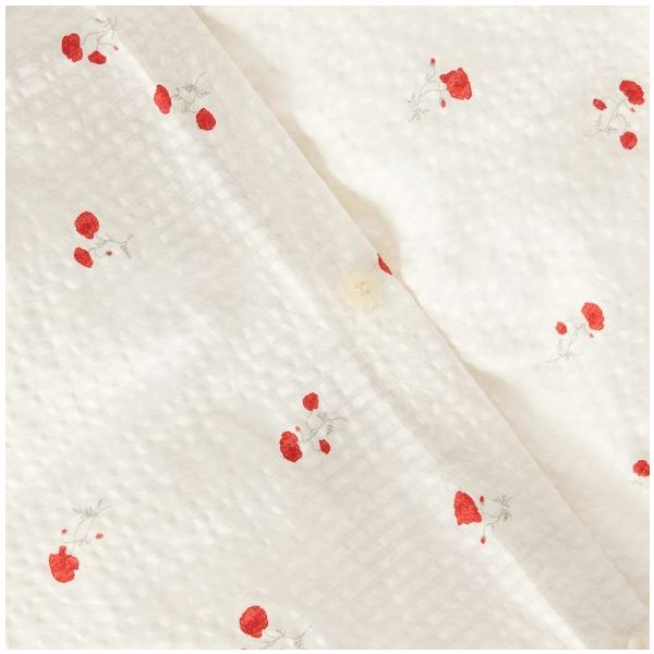 Seersucker Bed Linen 100 x 140 - Poppy