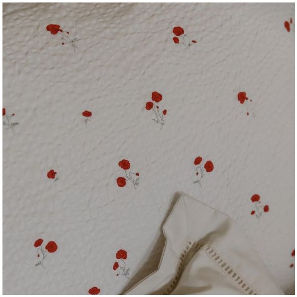 Seersucker Bed Linen 100 x 140 - Poppy