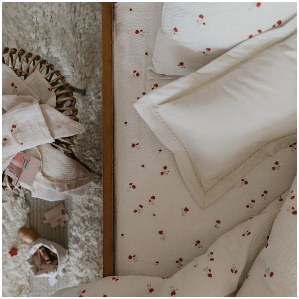 Seersucker Bed Linen 100 x 140 - Poppy