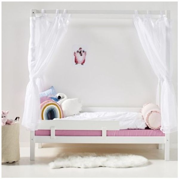 Eco Dream Four Poster Convertible Bed - 70 x 160 cm - White