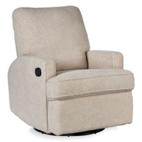 Fauteuil pivotant à bascule et inclinable électrique - Taupe