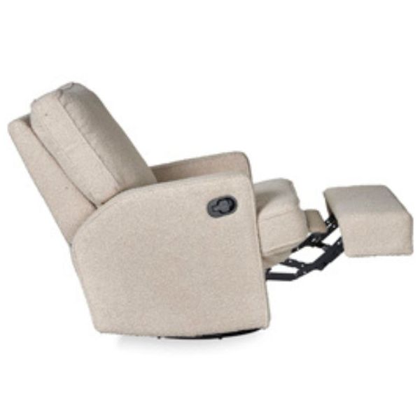 Fauteuil pivotant à bascule et inclinable électrique - Taupe