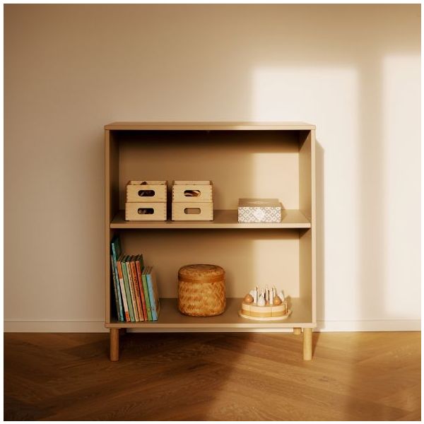 Étagère 1 tablette Saga - Pieds en chêne - Avoine