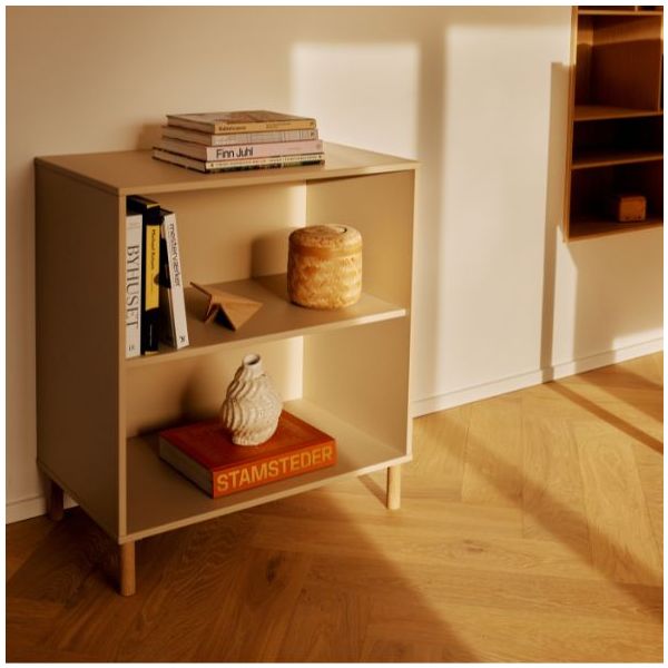 Étagère 1 tablette Saga - Pieds en chêne - Avoine