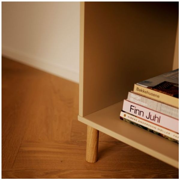 Étagère 1 tablette Saga - Pieds en chêne - Avoine