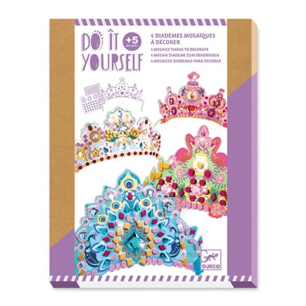 Diadèmes de princesse en mosaïques à décorer
