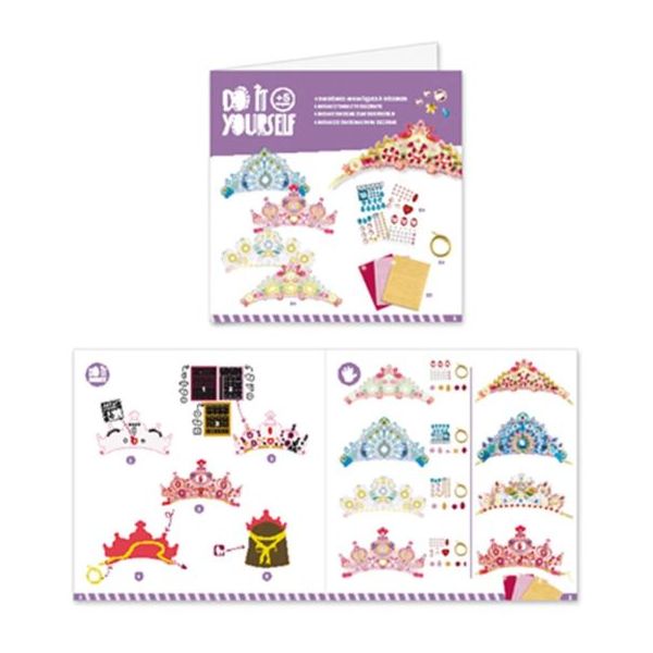 Diadèmes de princesse en mosaïques à décorer