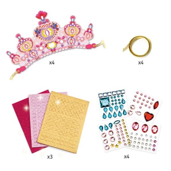 Diadèmes de princesse en mosaïques à décorer