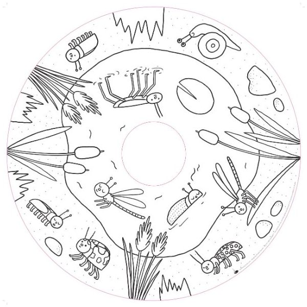 Recharge de 10 pages illustrées Drawin'table® - Édition XXL - Au Jardin - Dès 2 ans