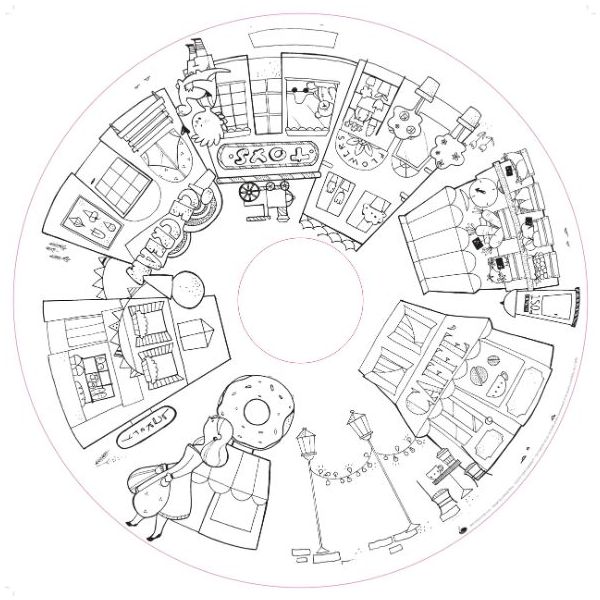 Recharge de 10 pages illustrées Drawin'table® édition Home & Imagin’table® - En Ville - Dès 4 ans