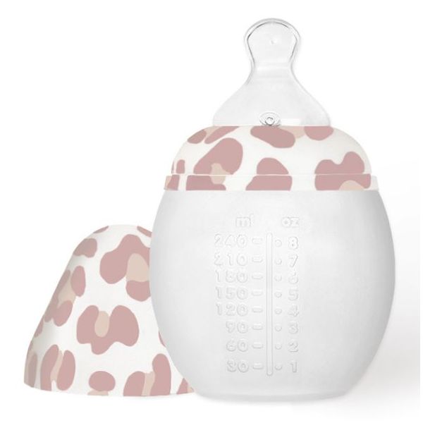 Biberon anti-colique en silicone BibRond 240 ml - Graouu Rose