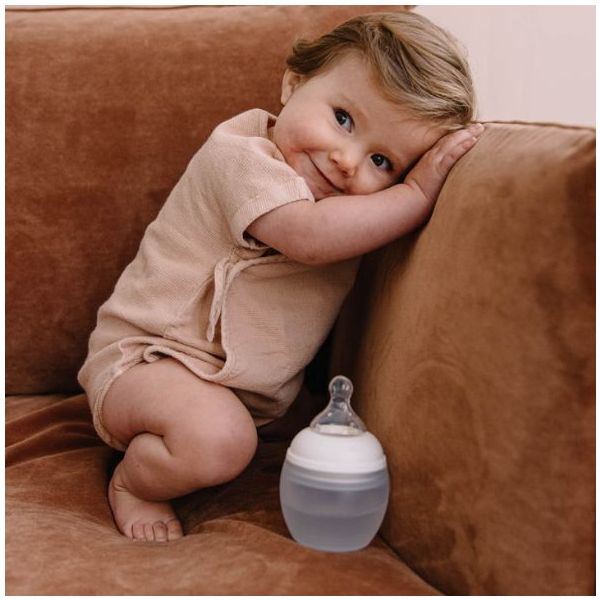 Biberon anti-colique en silicone BibRond 150 ml - Milk
