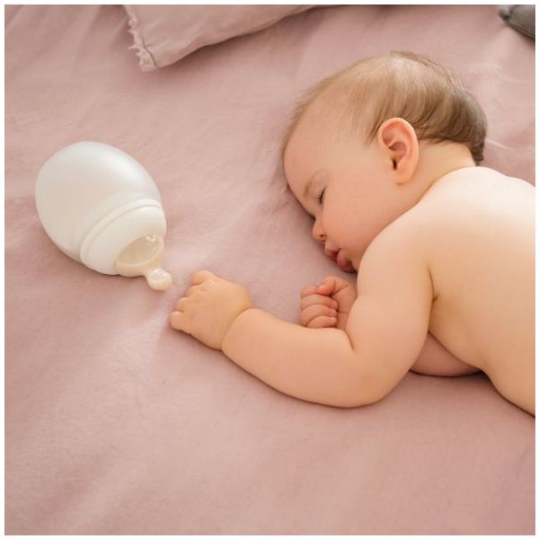 Biberon anti-colique en silicone BibRond 240 ml - Milk